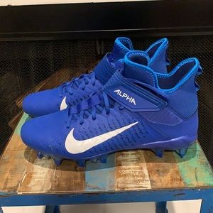 Nike Alpha high top cleats size 10.5 NEW NO BOX. Royal blue💙 Are you ready 🏈
